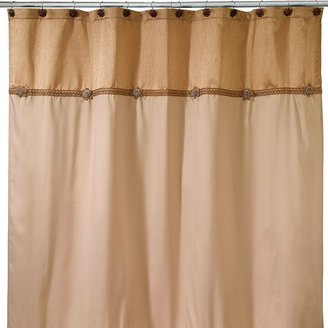 Avanti Braided Medallion Fabric Shower Curtain