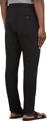 Damir Doma Black Slouch-Back Sarouel Trousers