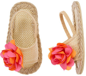 Gymboree Woven Flower Crib Sandals