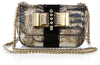 Christian Louboutin Sweety Charity Glitter Leather & Patent Leather Crossbody Bag
