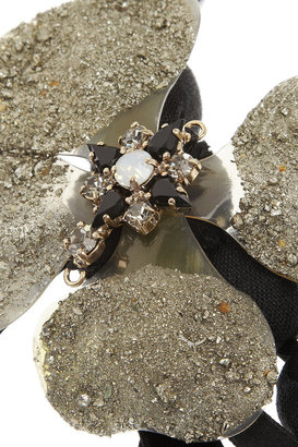 Marni + V&A Swarovski crystal, horn and pyrite necklace