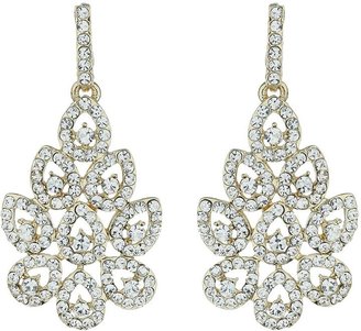 Mikey Leaf design marquise crystals earring