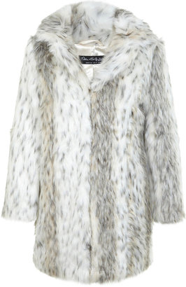 Miss Selfridge Snow leopard faux fur coat