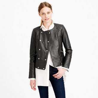J.Crew Collection quilted leather motorcycle jacket
