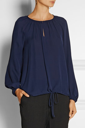 Diane von Furstenberg Drawstring-hem silk blouse