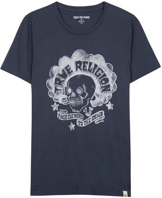 True Religion Navy skull cotton T-shirt