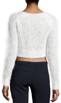 Dex Knit Cropped Sweater, Ivory